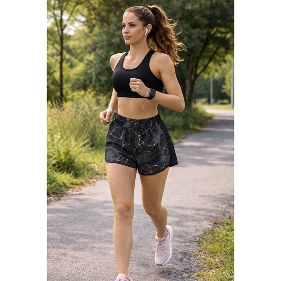 Under Armour Pants - Under Armour Running Shorts Womens S Small Black White HeatGear Liner Loose Fit